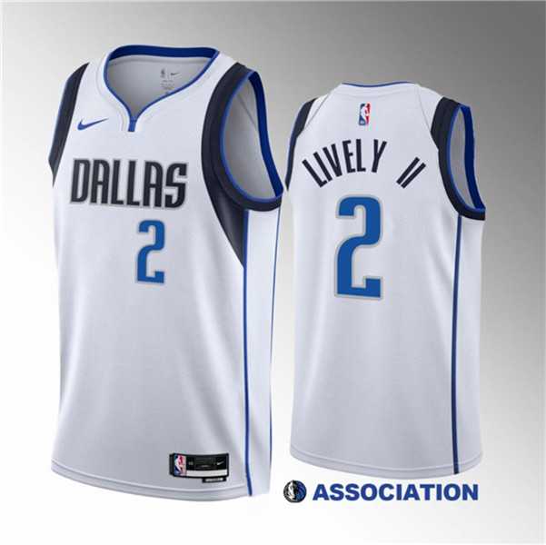Men%27s Dallas Mavericks #2 Dereck Lively II White 2023 Draft Association Edition Stitched Basketball Jersey